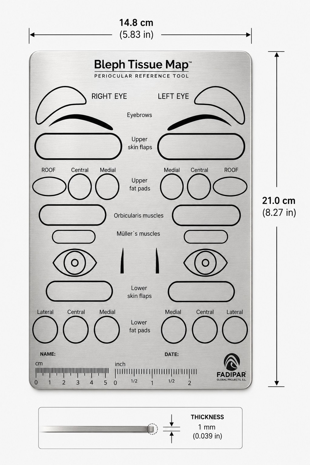 Plano técnico del Bleph Tissue Map®